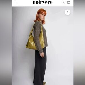 Noirvere Vegan Leather Scarlet distressed tote